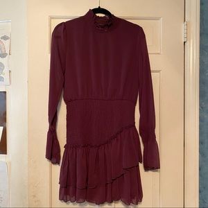 Vestique long sleeve mock neck dress